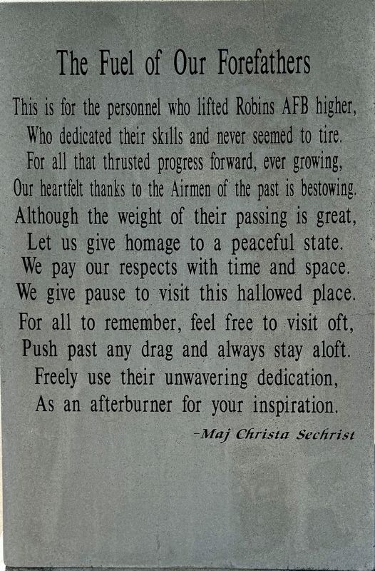 Airman�s Memorial An Enduring Legacy Marker (front) image. Click for full size.