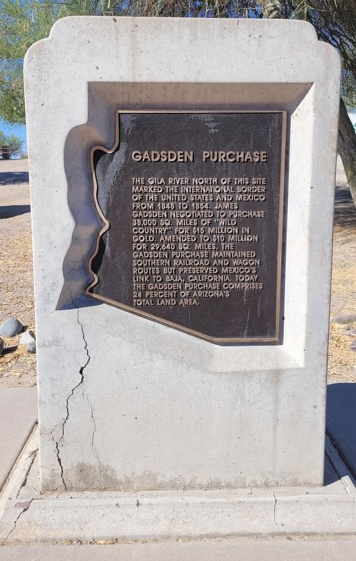 Gadsden Purchase Marker. Click for full size. Gadsden Purchase Marker image. Click for full size.