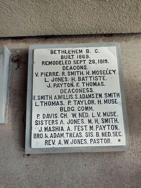 The Historic Bethlehem Baptist Church Of Flagville, Louisiana Marker. Click for full size. The Historic Bethlehem Baptist Church Of Flagville, Louisiana Marker image. Click for full size.