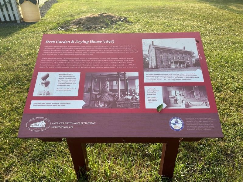Herb Garden Drying House (1856) Marker. Click for full size. Herb Garden Drying House (1856) Marker image. Click for full size.