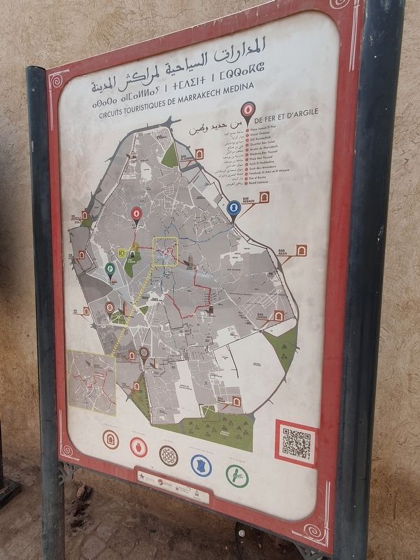 A nearby map of Marrakesh historical and cultural walking tours. Click for full size. A nearby map of Marrakesh historical and cultural walking tours image. Click for full size.