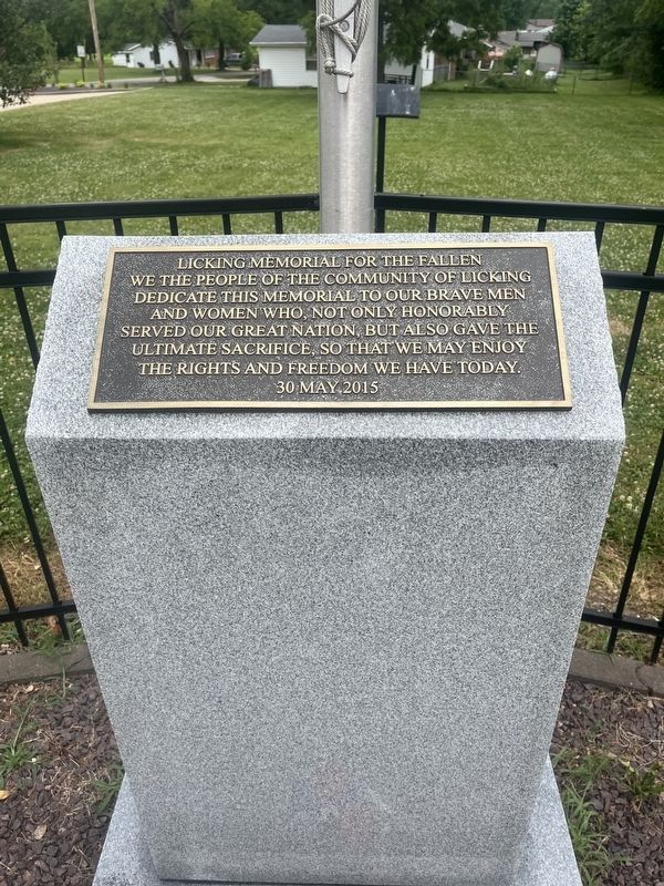 Licking Memorial For The Fallem Marker image. Click for full size.