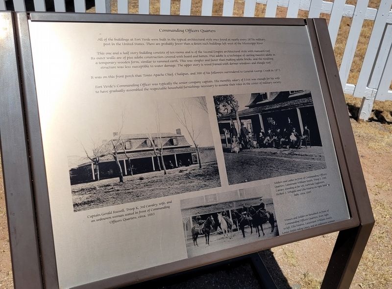 Commanding Officers Quarters Marker. Click for full size. Commanding Officers Quarters Marker image. Click for full size.