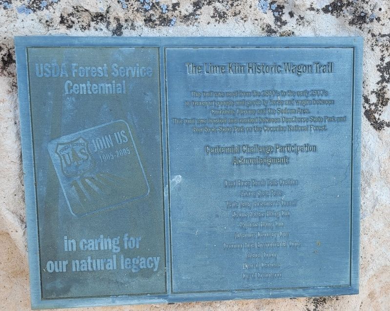 The Lime Kiln Historic Wagon Trail Marker. Click for full size. The Lime Kiln Historic Wagon Trail Marker image. Click for full size.