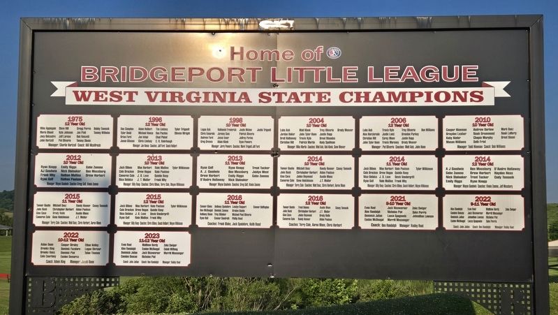 Home of Bridgeport Little League Marker image. Click for full size.