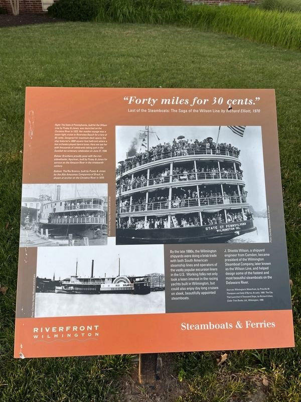 Steamboats & Ferries Marker. Click for full size. Steamboats & Ferries Marker image. Click for full size.