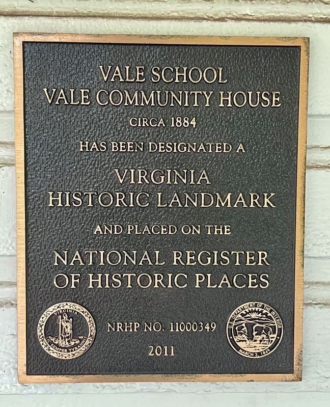 National Register and Virginia Historic Landmark Plaque. Click for full size. National Register and Virginia Historic Landmark Plaque image. Click for full size.