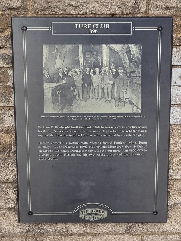 Turf Club 1896 Marker. Click for full size. Turf Club 1896 Marker image. Click for full size.