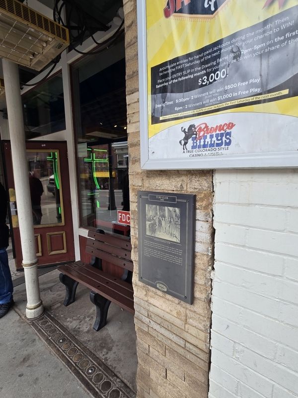 View of Turf Club 1896 Marker and entrance located to the far right. Click for full size. View of Turf Club 1896 Marker and entrance located to the far right image. Click for full size.