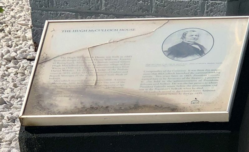 The Hugh McCulloch House Marker. Click for full size. The Hugh McCulloch House Marker image. Click for full size.