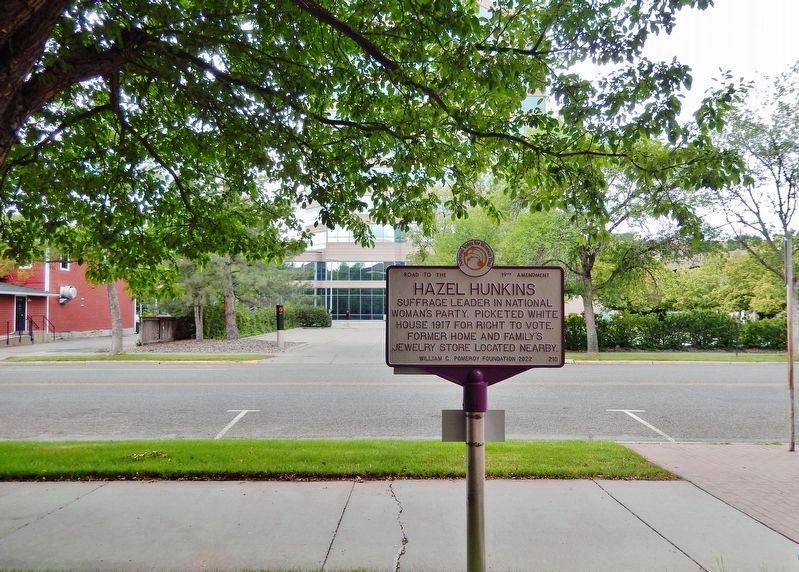 Hazel Hunkins Marker (<i>east side</i>). Click for full size. Hazel Hunkins Marker (<i>east side</i>) image. Click for full size.