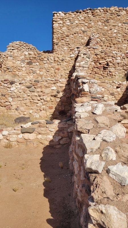 Looking up at the ruins by the marker. Click for full size. Looking up at the ruins by the marker image. Click for full size.