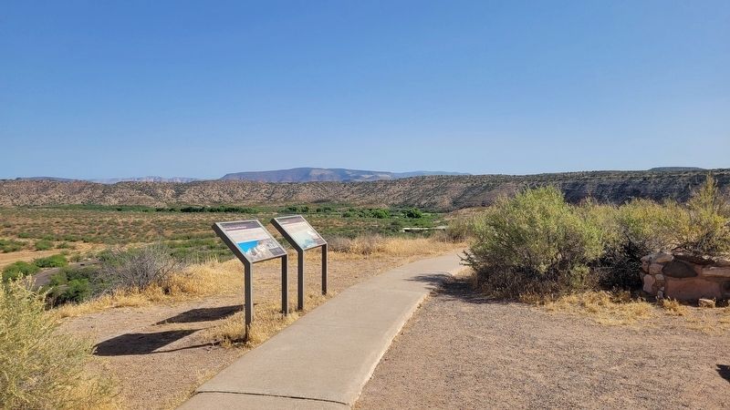 The view of the markers along the trail. Click for full size. The view of the markers along the trail image. Click for full size.