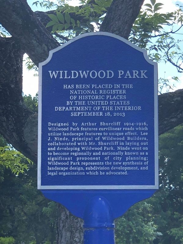 Wildwood Park Marker. Click for full size. Wildwood Park Marker image. Click for full size.