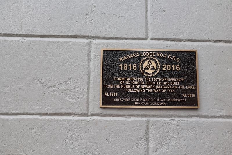 Niagara Lodge No. 2 G.R.C. Marker image. Click for full size.