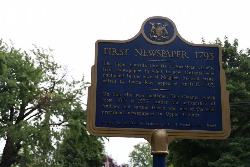 The First Newspaper 1793 Marker backside. Click for full size. The First Newspaper 1793 Marker backside image. Click for full size.