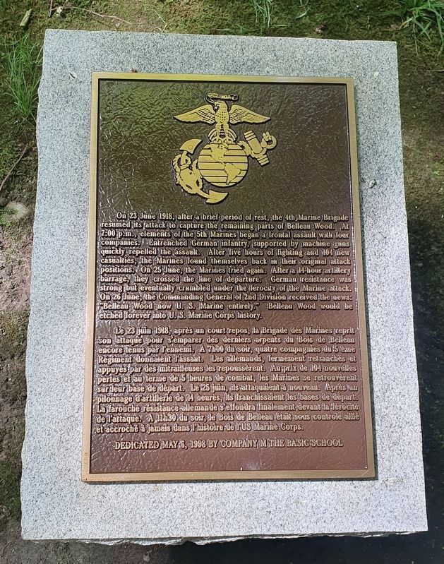 Belleau Wood USMC Interpretive Panel #5 Marker image. Click for full size.