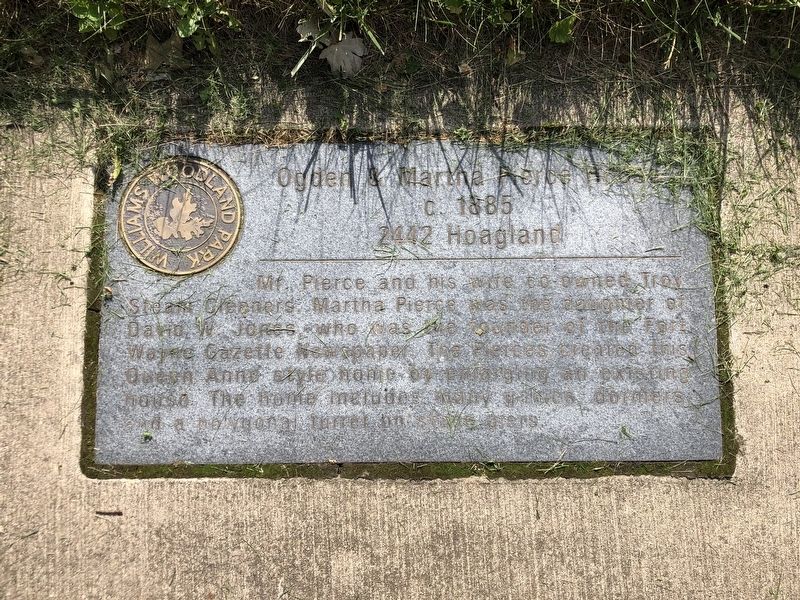 Ogden & Martha Pierce House Marker. Click for full size. Ogden & Martha Pierce House Marker image. Click for full size.