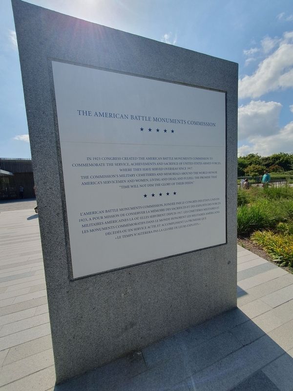 Pointe du Hoc Marker - American Battle Monuments Commission. Click for full size. Pointe du Hoc Marker - American Battle Monuments Commission image. Click for full size.