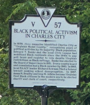 Black Political Activism in Charles City Marker. Click for full size. Black Political Activism in Charles City Marker image. Click for full size.