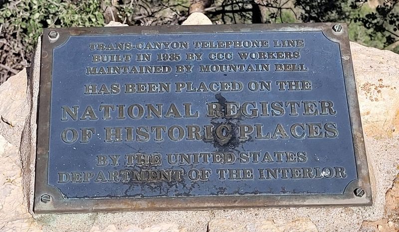 Trans-Canyon Telephone Line Marker image. Click for full size.
