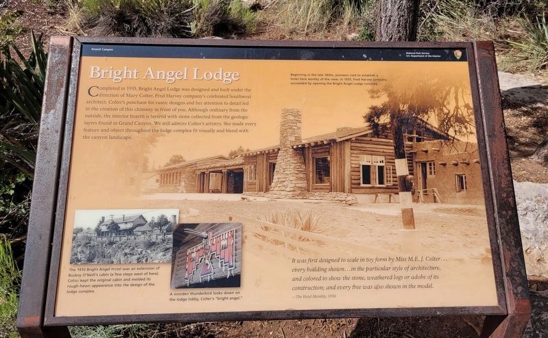 Bright Angel Lodge Marker. Click for full size. Bright Angel Lodge Marker image. Click for full size.