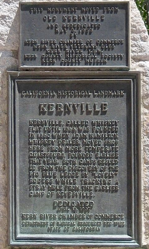 Kernville Marker. Click for full size. Kernville Marker image. Click for full size.