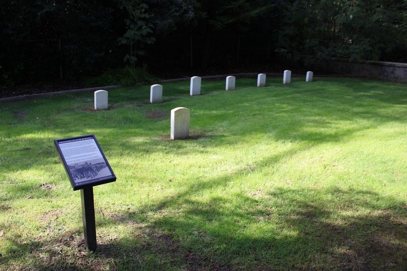 Prisoner-of-War Burials and Marker. Click for full size. Prisoner-of-War Burials and Marker image. Click for full size.