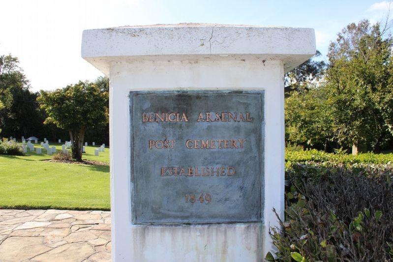 Benicia Arsenal Post Cemetery Gate. Click for full size. Benicia Arsenal Post Cemetery Gate image. Click for full size.