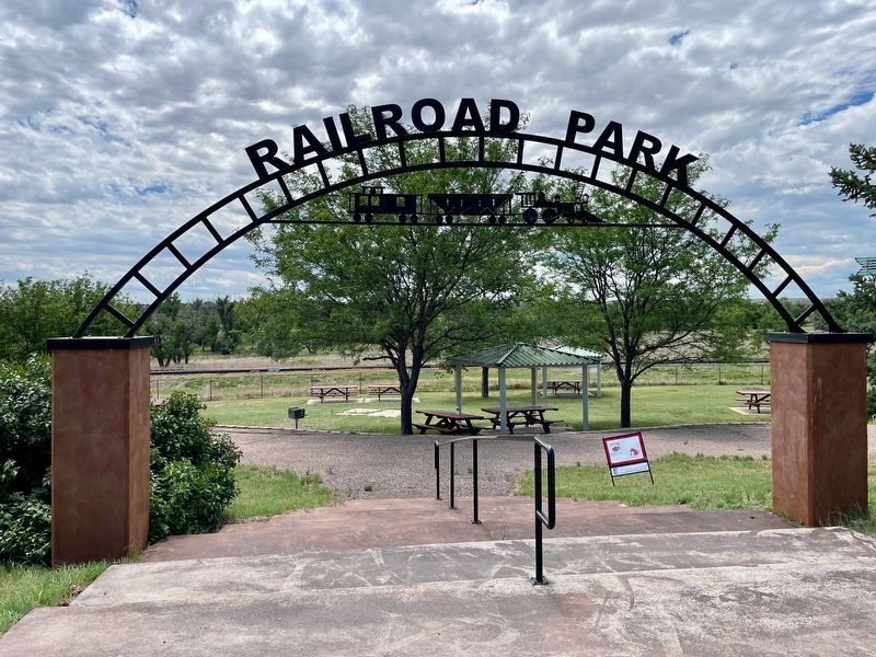 Nearby Railroad Park entrance sign.. Click for full size. Nearby Railroad Park entrance sign. image. Click for full size.