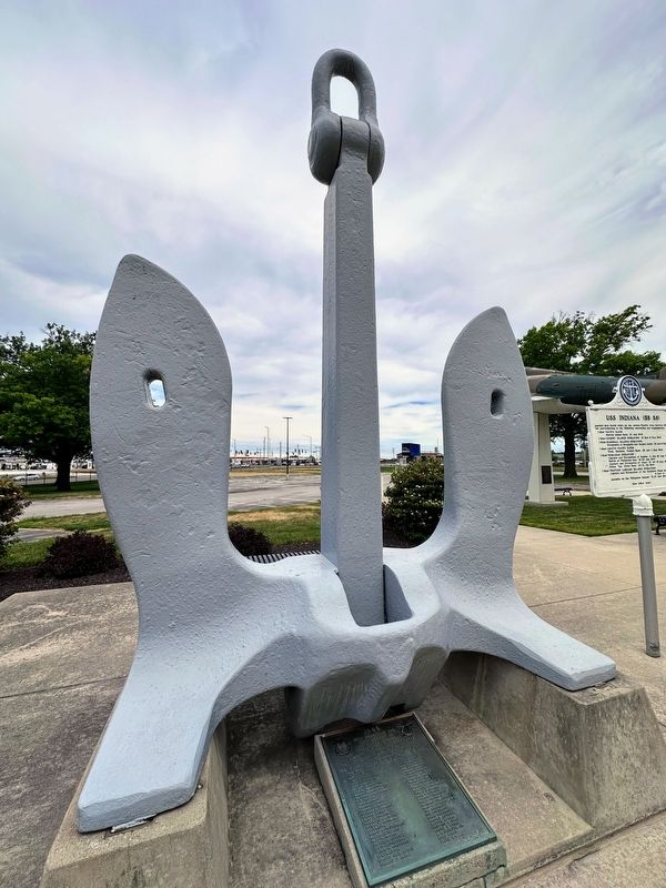 U.S.S. Indiana (BB 58) Anchor. Click for full size. U.S.S. Indiana (BB 58) Anchor image. Click for full size.