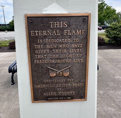 American Legion Eternal Flame Marker. Click for full size. American Legion Eternal Flame Marker image. Click for full size.