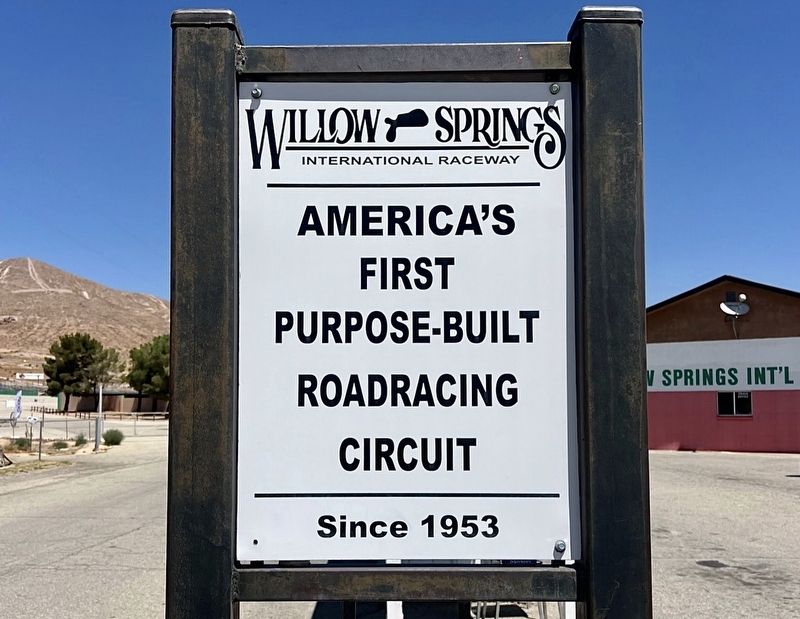 Willow Springs Raceway Sign image. Click for full size.