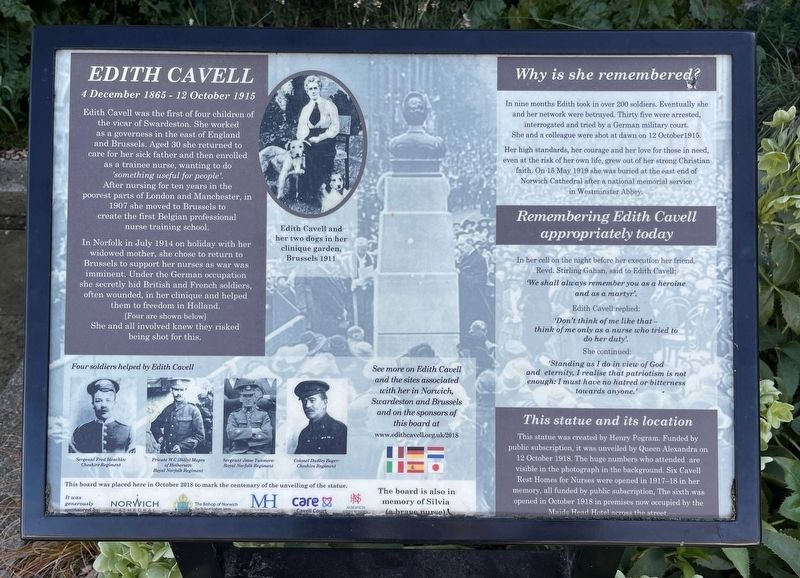 Edith Cavell Historical Marker
