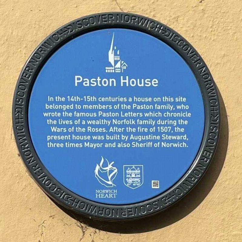 Paston House Marker. Click for full size. Paston House Marker image. Click for full size.