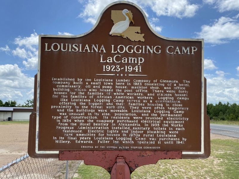 Louisiana Logging Camp LaCamp Marker image. Click for full size.