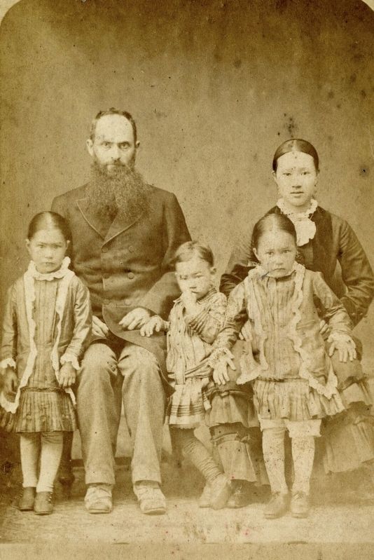 Reverend George Leslie Mackay and his family, 1885 image. Click for full size.