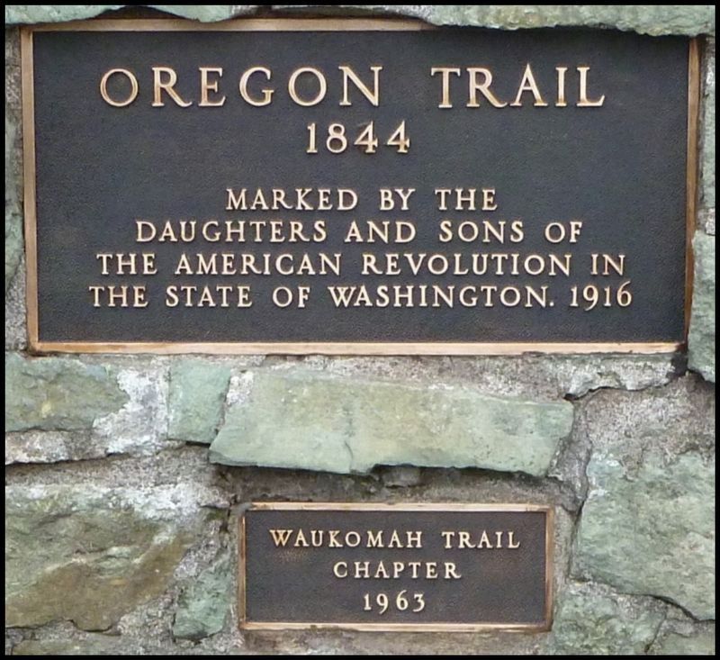 Oregon Trail 1844 Marker. Click for full size. Oregon Trail 1844 Marker image. Click for full size.