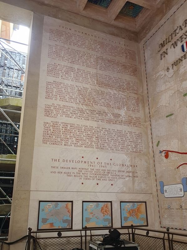 Normandy American Memorial - From Normandy to the Elbe. Click for full size. Normandy American Memorial - From Normandy to the Elbe image. Click for full size.