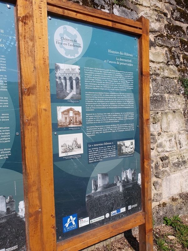 Château de Fère-en-Tardenois Marker. Click for full size. Château de Fère-en-Tardenois Marker image. Click for full size.