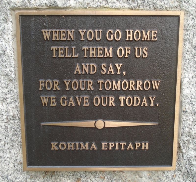 China - Burma - India Epitaph Marker image. Click for full size.