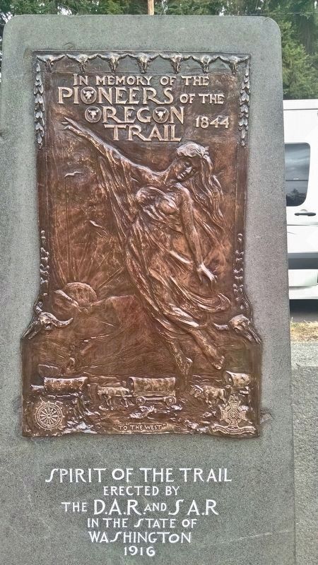 In Memory of the Pioneers of the Oregon Trail 1844 Marker. Click for full size. In Memory of the Pioneers of the Oregon Trail 1844 Marker image. Click for full size.