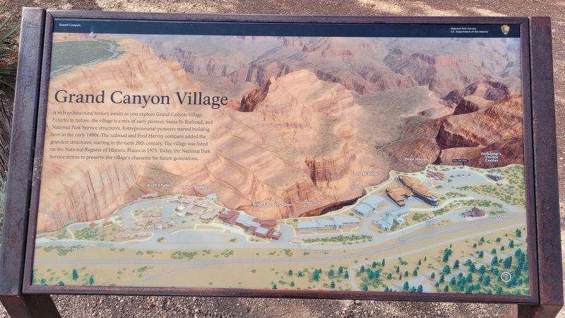 Grand Canyon Village Marker. Click for full size. Grand Canyon Village Marker image. Click for full size.