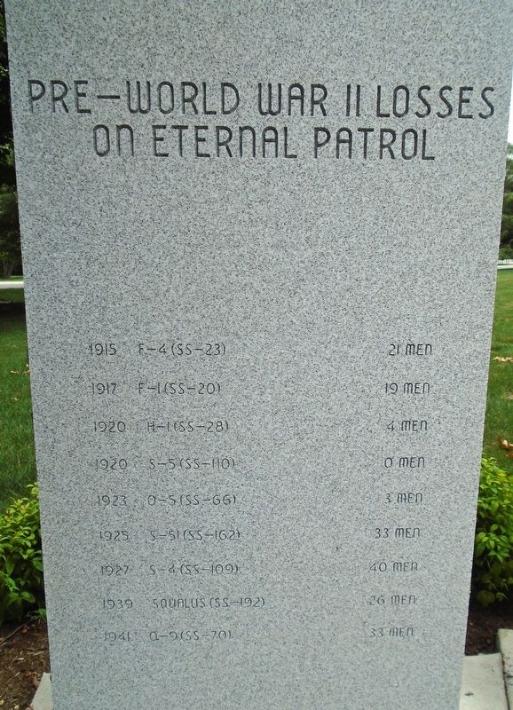 U.S. Submarine Veterans Pre-WWII Marker. Click for full size. U.S. Submarine Veterans Pre-WWII Marker image. Click for full size.