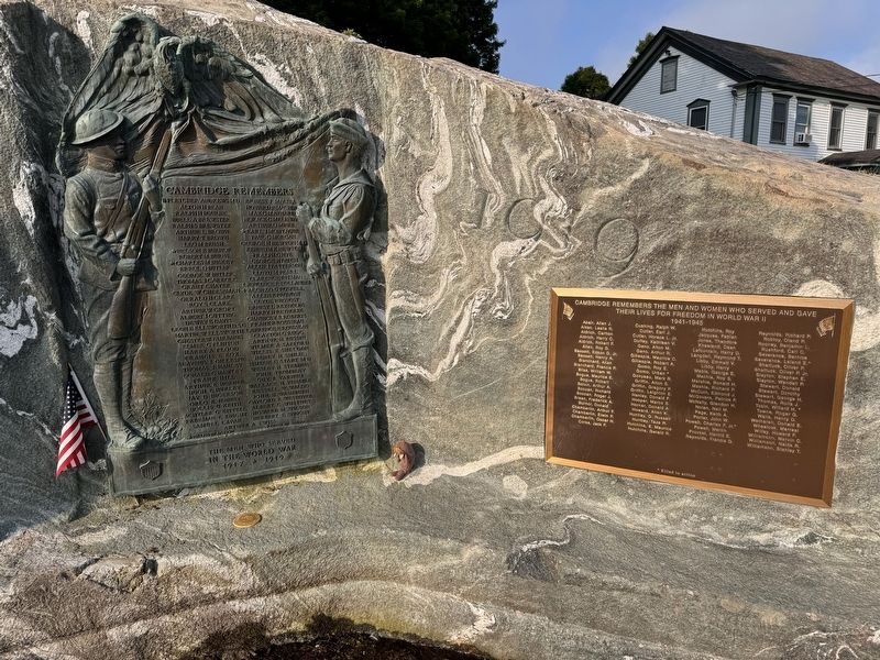 Cambridge-Jeffersonville Veterans Monument. Click for full size. Cambridge-Jeffersonville Veterans Monument image. Click for full size.