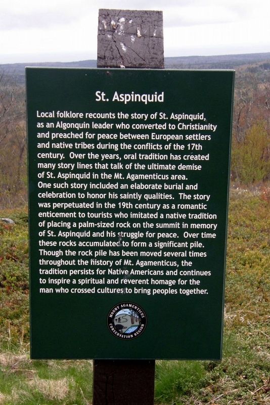 St. Aspinquid Marker. Click for full size. St. Aspinquid Marker image. Click for full size.