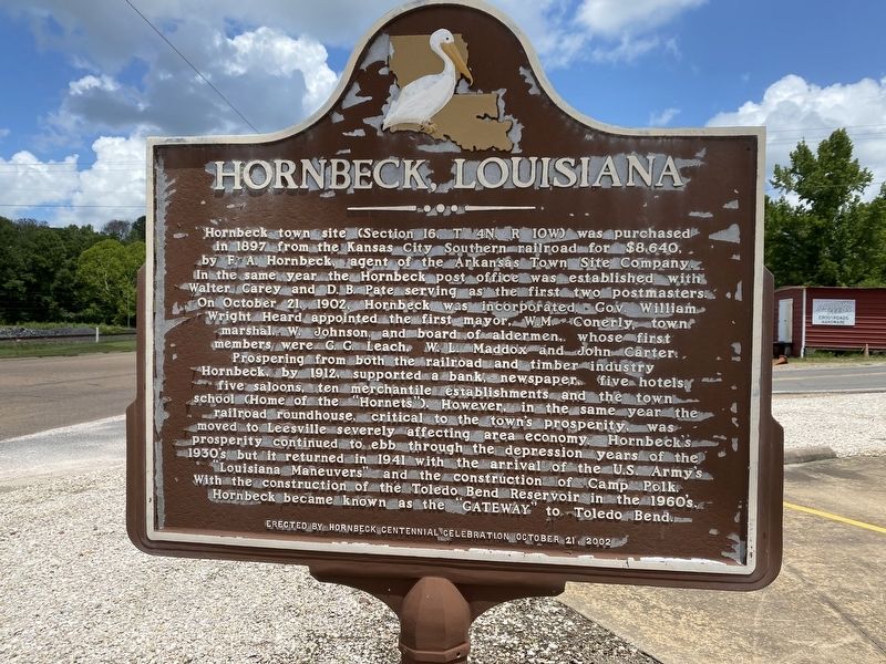 Hornbeck, Louisiana Marker image. Click for full size.