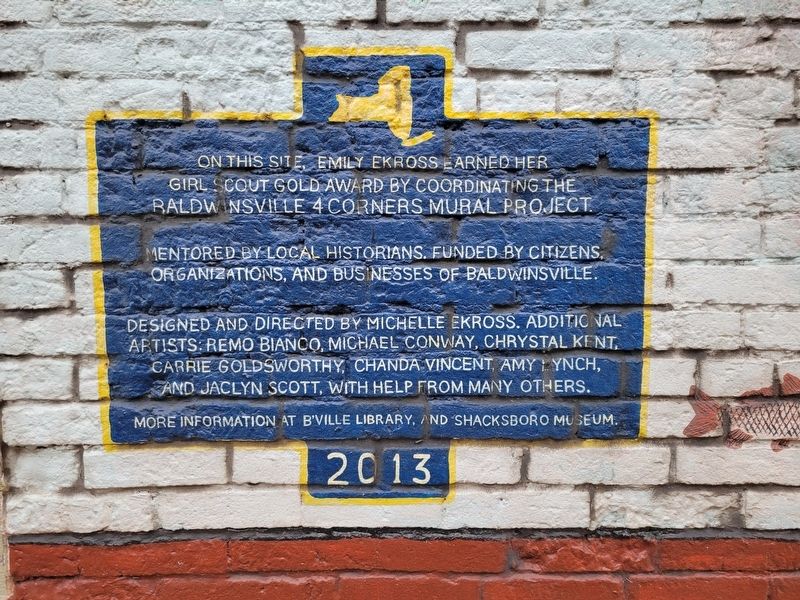 Baldwinsville 4 Corners Mural Project Marker image. Click for full size.