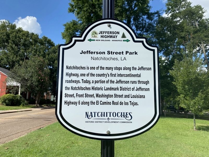 Jefferson Street Park Marker. Click for full size. Jefferson Street Park Marker image. Click for full size.
