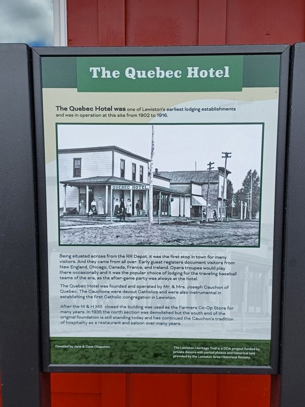 The Quebec Hotel Marker. Click for full size. The Quebec Hotel Marker image. Click for full size.